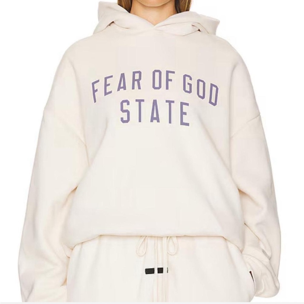 NWT FEAR OF GOD ESSENTIALS STATE SHELL FLEECE HOODIE — FW24 Collection